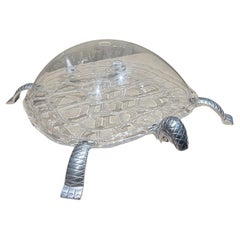 1970s Arthur Court Turtle Dome Serving Tray Canopy Lucite Aluminum