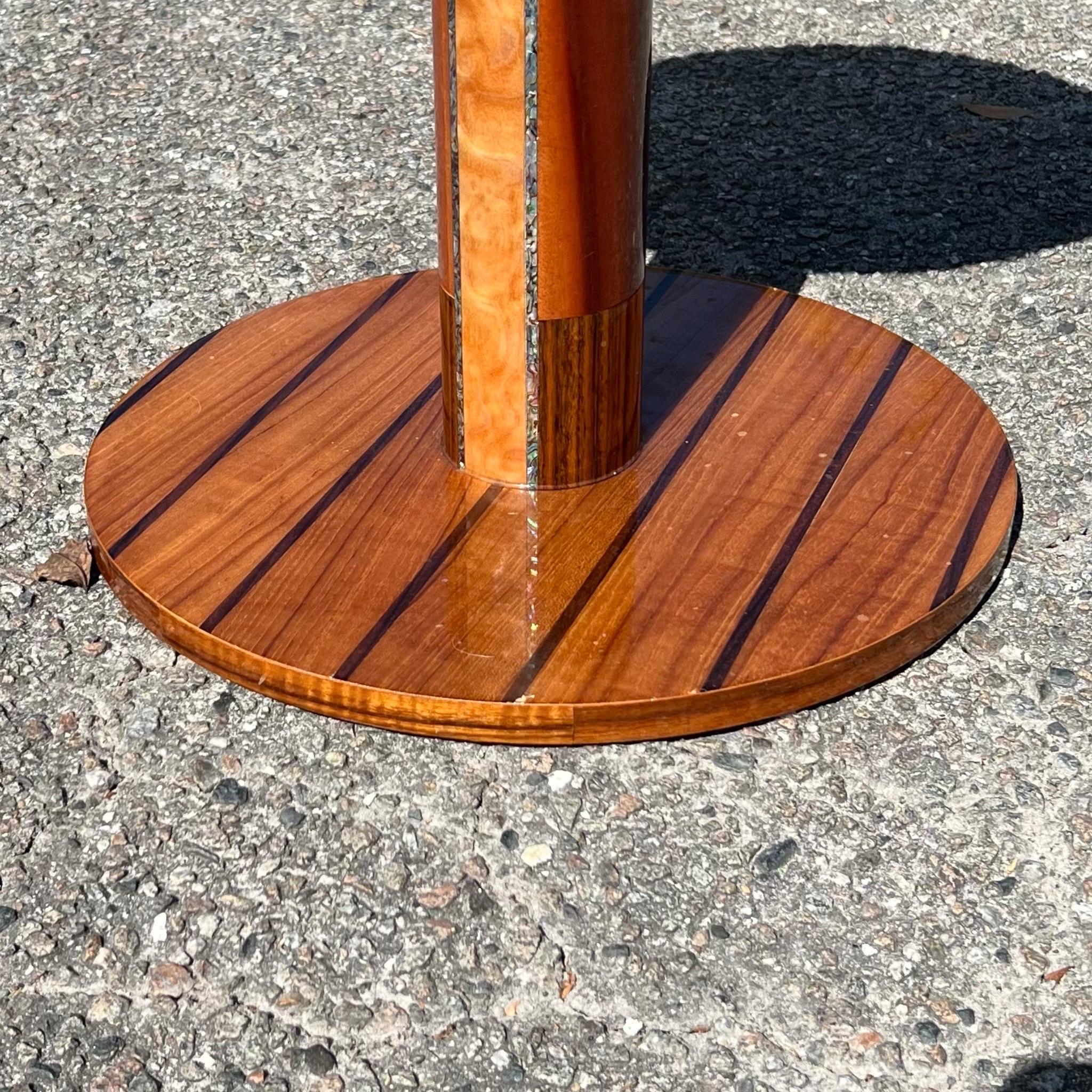 Late 20th Century 1970s Artisan Crafted Specimen Compass Table For Sale