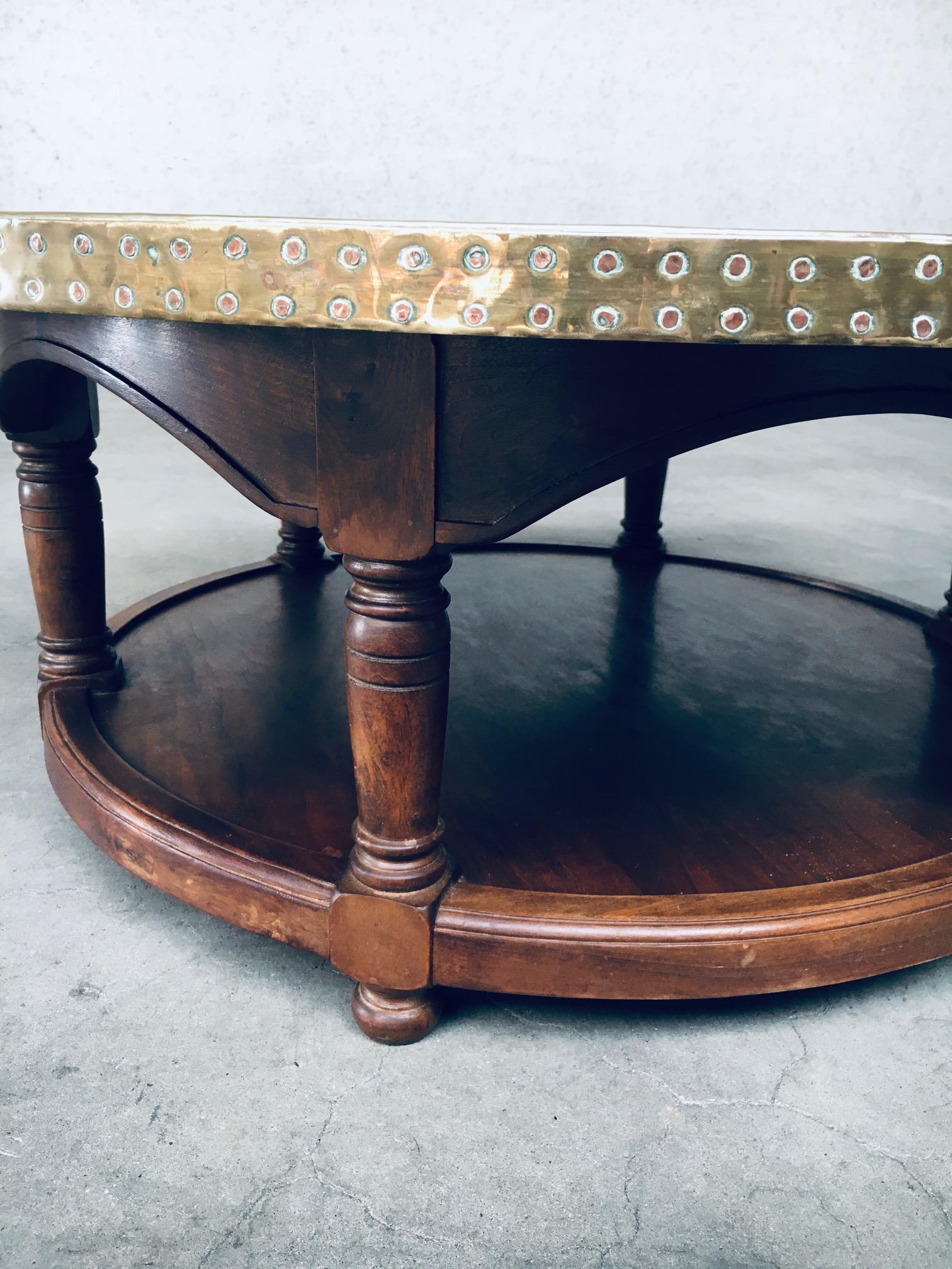 1970's Artisan Design Brass sheet covered round Coffee Table 8