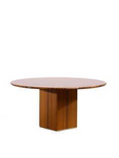 Tavolo rotondo da pranzo "Artona" degli anni '70 di Afra & Tobia Scarpa Maxalto Design Italiano
