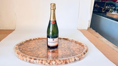 1970s Asian Hard Plastic Tray with Embedded Dried Flowers and Leaves, Oval Shape