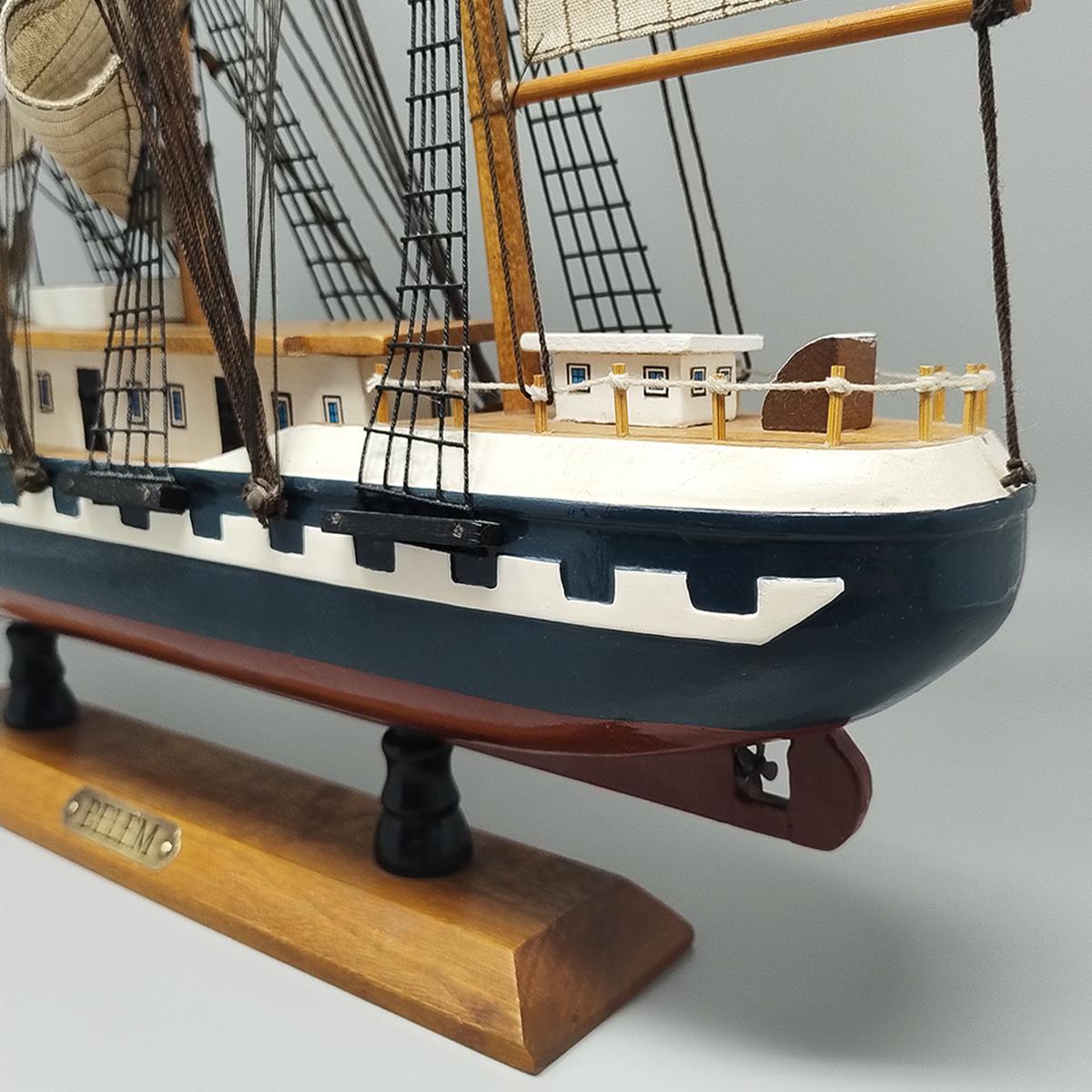 1970s Astonishing Belem Model Ship. Handmade. Made in England 3