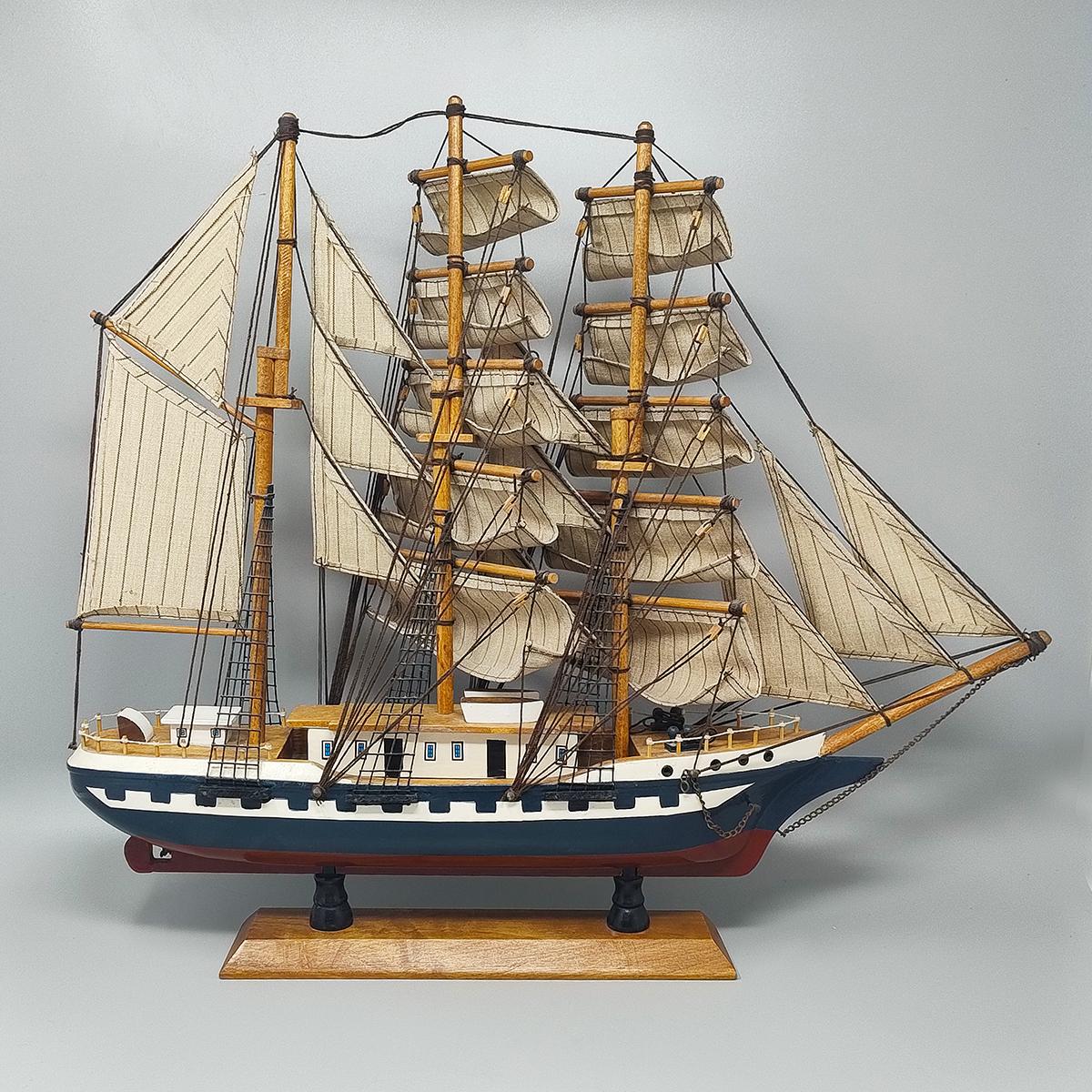 English 1970s Astonishing Belem Model Ship. Handmade. Made in England