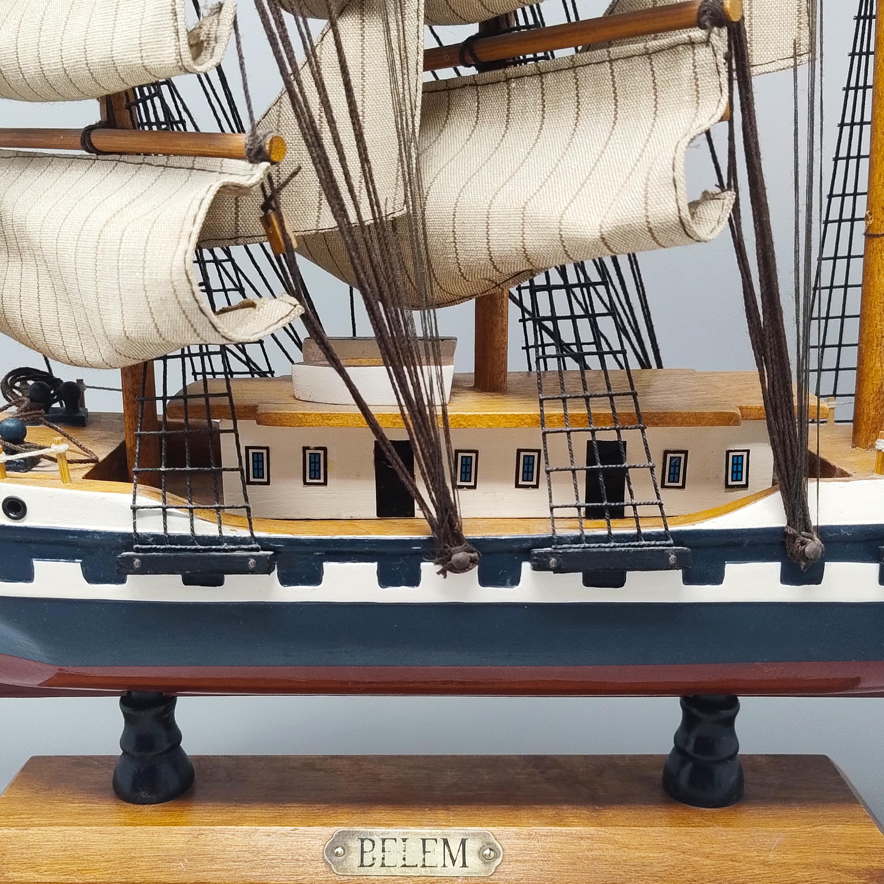 Late 20th Century 1970s Astonishing Belem Model Ship. Handmade. Made in England
