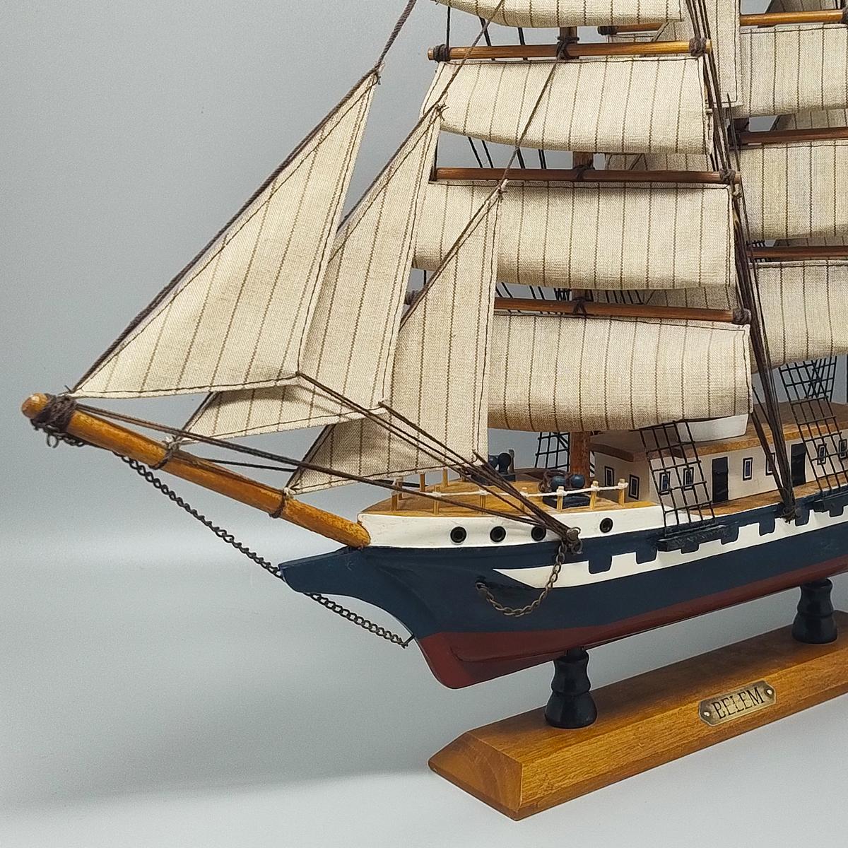 1970s Astonishing Belem Model Ship. Handmade. Made in England 1