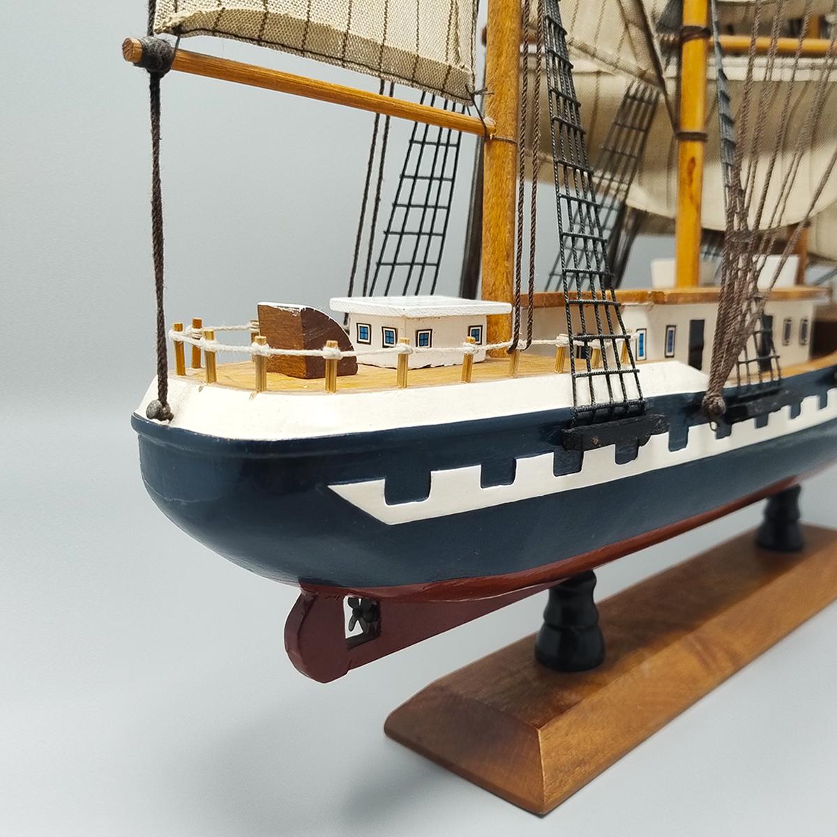 1970s Astonishing Belem Model Ship. Handmade. Made in England 2