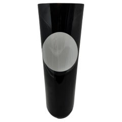 1970er Jahre Erstaunliche schwarze A Space Age Vase von Linea Glass. Hergestellt in Italien