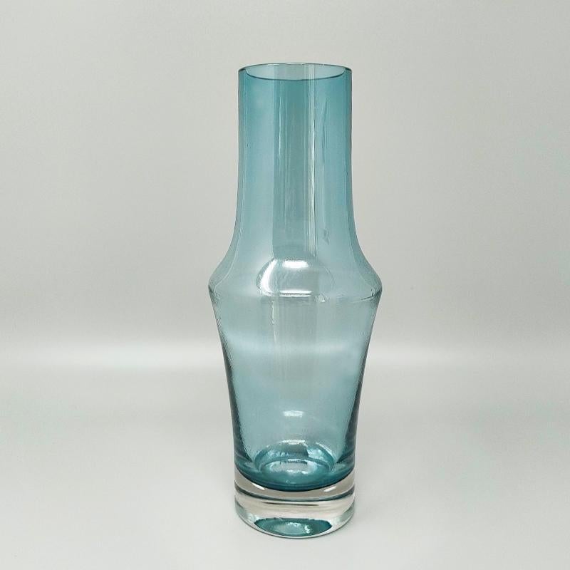 Mid-Century Modern 1970s Astonishing Blue Vase #1376 by Tamara Aladin Vase for Riihimaki/Riihimaen For Sale