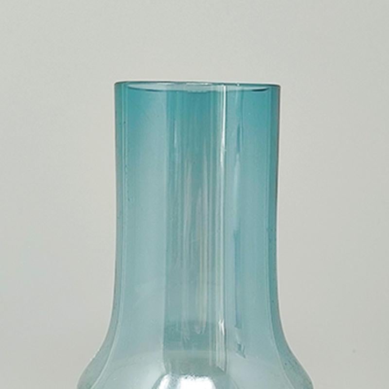 1970s Astonishing Blue Vase #1376 by Tamara Aladin Vase for Riihimaki/Riihimaen In Excellent Condition For Sale In Milano, IT
