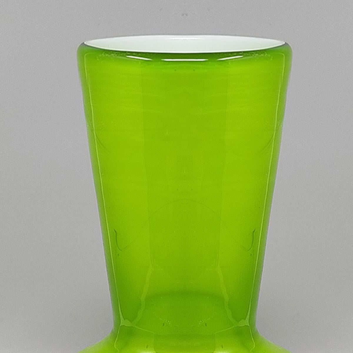 Italian 1970s Astonishing Blue Vase by Arte Vetro in Frosted Glass. Made in Italy For Sale