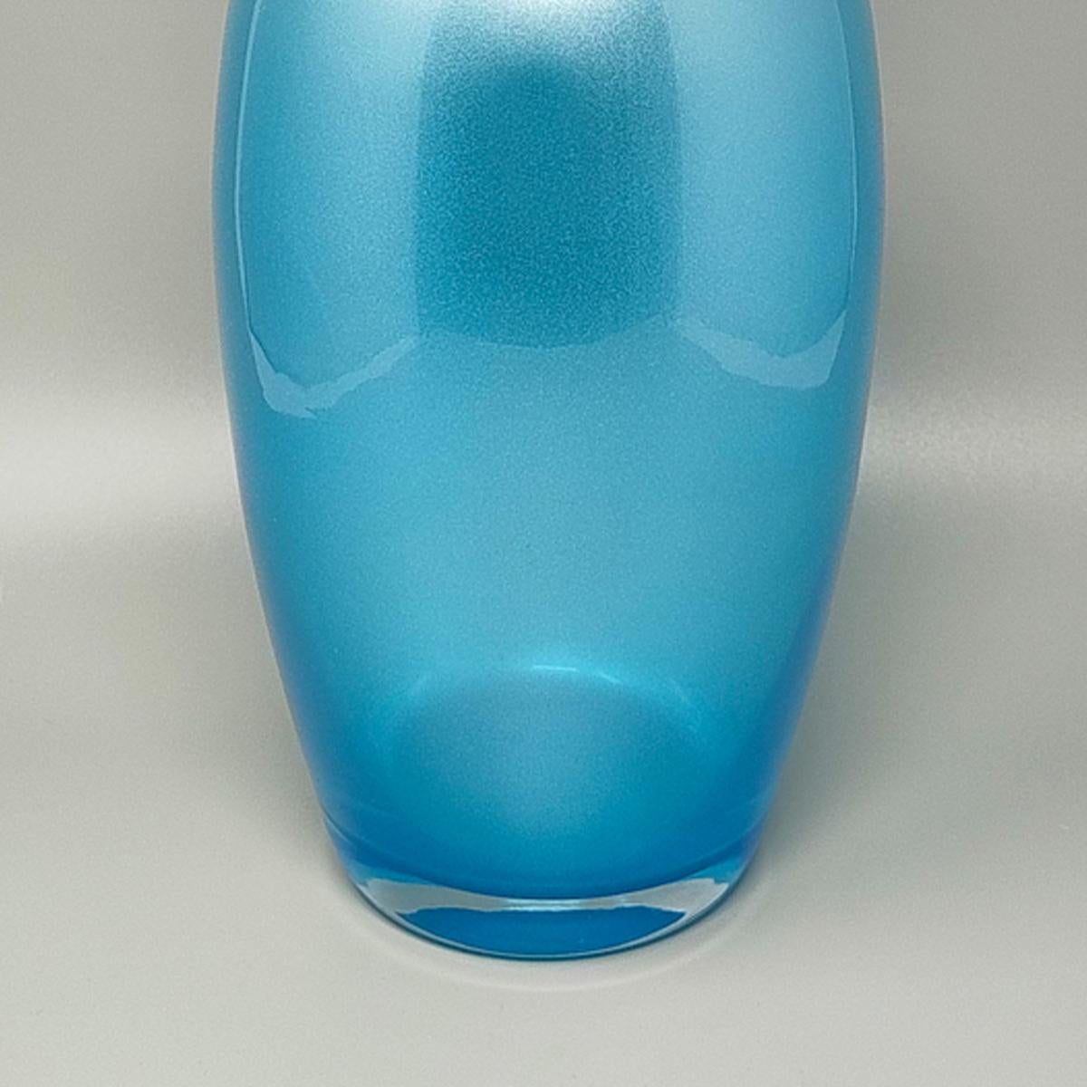 Late 20th Century 1970s Astonishing Blue Vase by Jean Close' for Michielotto. Made in Italy For Sale