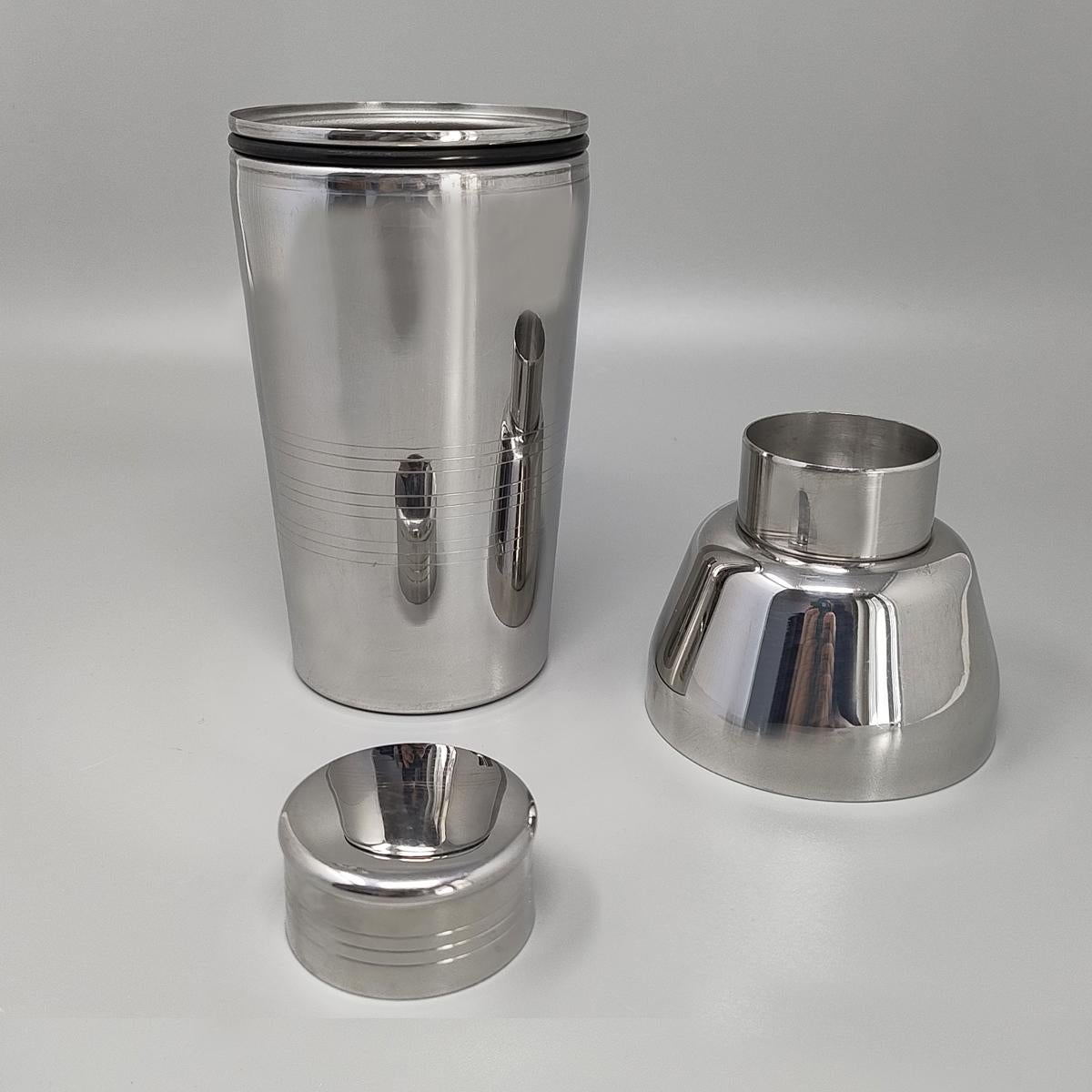 French 1970s Astonishing Cocktail Shaker by Guy Degrenne in Stainless Steel. For Sale