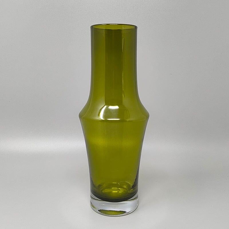 Mid-Century Modern 1970s Astonishing Green Vase #1376 by Tamara Aladin Vase for Riihimaki/Riihimaen For Sale