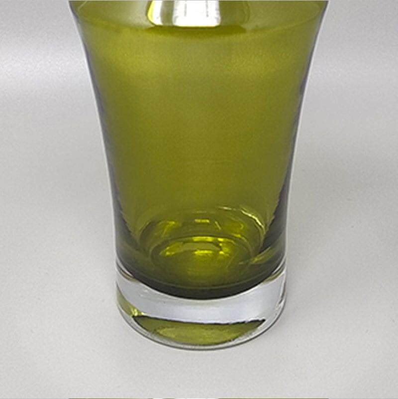 Art Glass 1970s Astonishing Green Vase #1376 by Tamara Aladin Vase for Riihimaki/Riihimaen For Sale