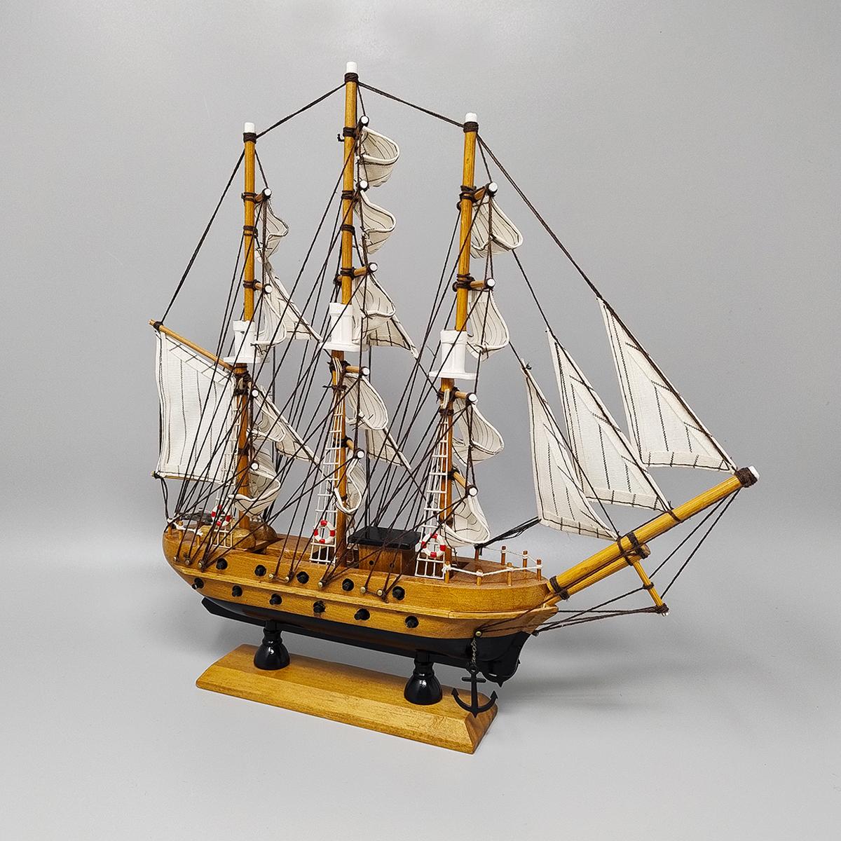 Mid-Century Modern 1970s Astonishing MayFlower Model Ship. Handmade. Made in England