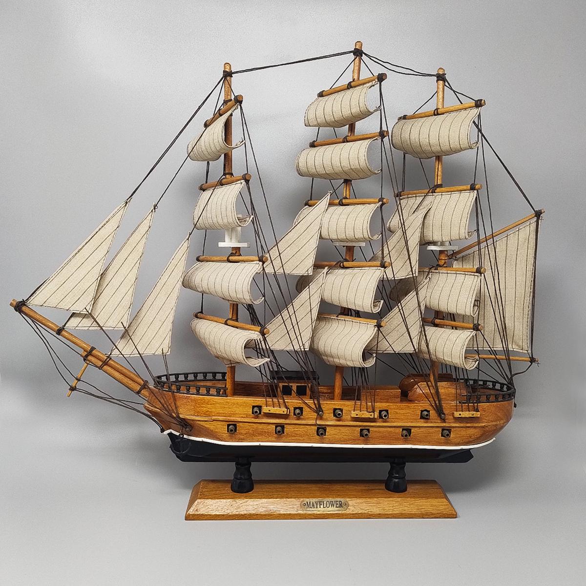 Italiano Modellino di nave MayFlower degli anni '70. Realizzato a mano. Prodotto in Inghilterra in vendita