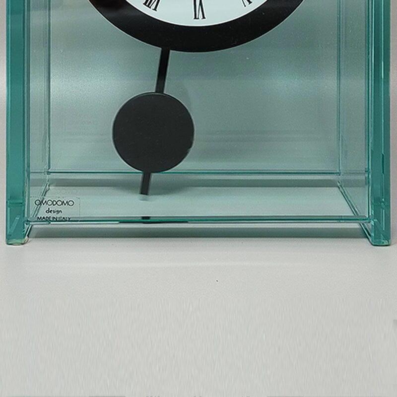 Cristal Étonnante horloge Pendulum d'Omodomo en cristal des années 1970 Fabriqué en Italie en vente