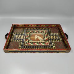 1970s Astonishing Rectangular Tray in Straw. Made in Italy