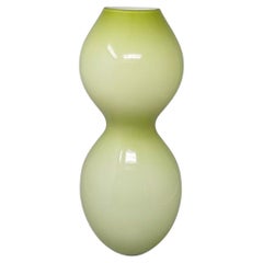 1970s Astonishing Space Age Green Vase in Murano Glass. Made in Italy
