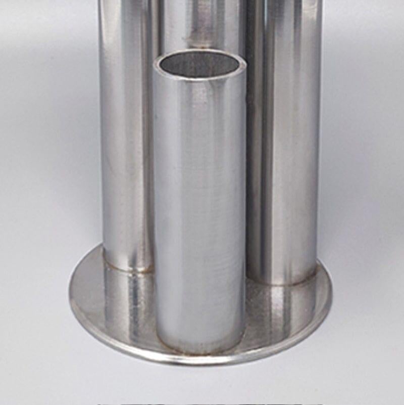 Stainless Steel 1970s Astonishing Space Age Vase, Made in Italy For Sale