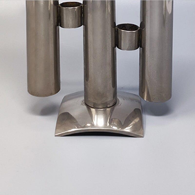 Stainless Steel 1970s Astonishing Space Age Vase. Made In italy For Sale