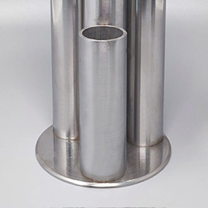 Acciaio inossidabile Vaso A Space Age degli anni '70, Made in Italy in vendita