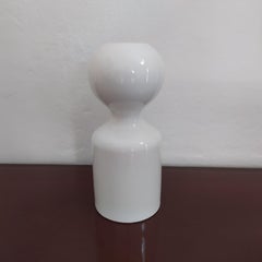 Vaso bianco A Space Age degli anni '70 di Gabbianelli, Made in Italy