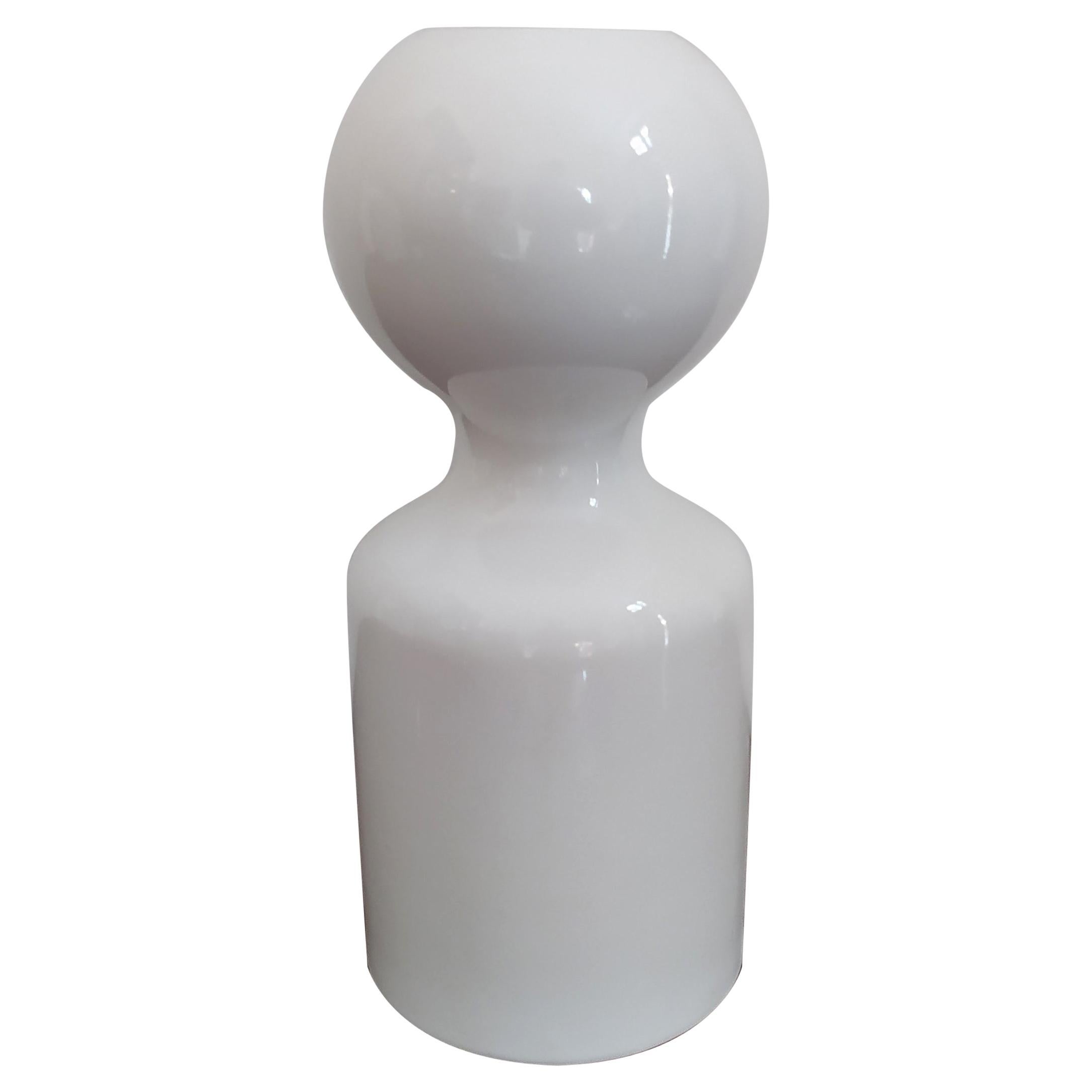 1970s Astonishing Space Age White Vase by Gabbianelli, Made in Italy