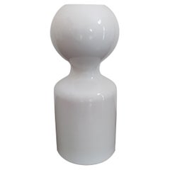 Étonnant vase blanc de l'ère spatiale des années 1970 par Gabbianelli, fabriqué en Italie