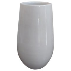 1970s Astonishing Space Age White Vase by Gabbianelli, Made in Italy