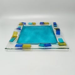 1970s Astonishing Tray By Albatros in Murano Glass. Made in Italy