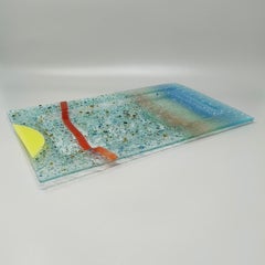 1970s Astonishing Tray By Albatros in Murano Glass. Made in Italy