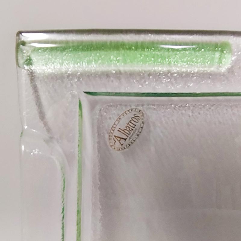 Fin du 20e siècle Étonnant plateau des années 1970 par Albatros en verre de Murano. Fabriqué en Italie en vente