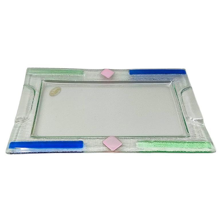 1970s Astonishing Tray By Albatros in Murano Glass. Made in Italy