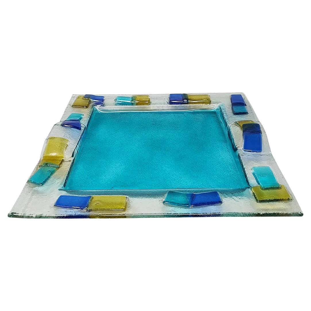 1970s Astonishing Tray By Albatros in Murano Glass. Made in Italy For Sale
