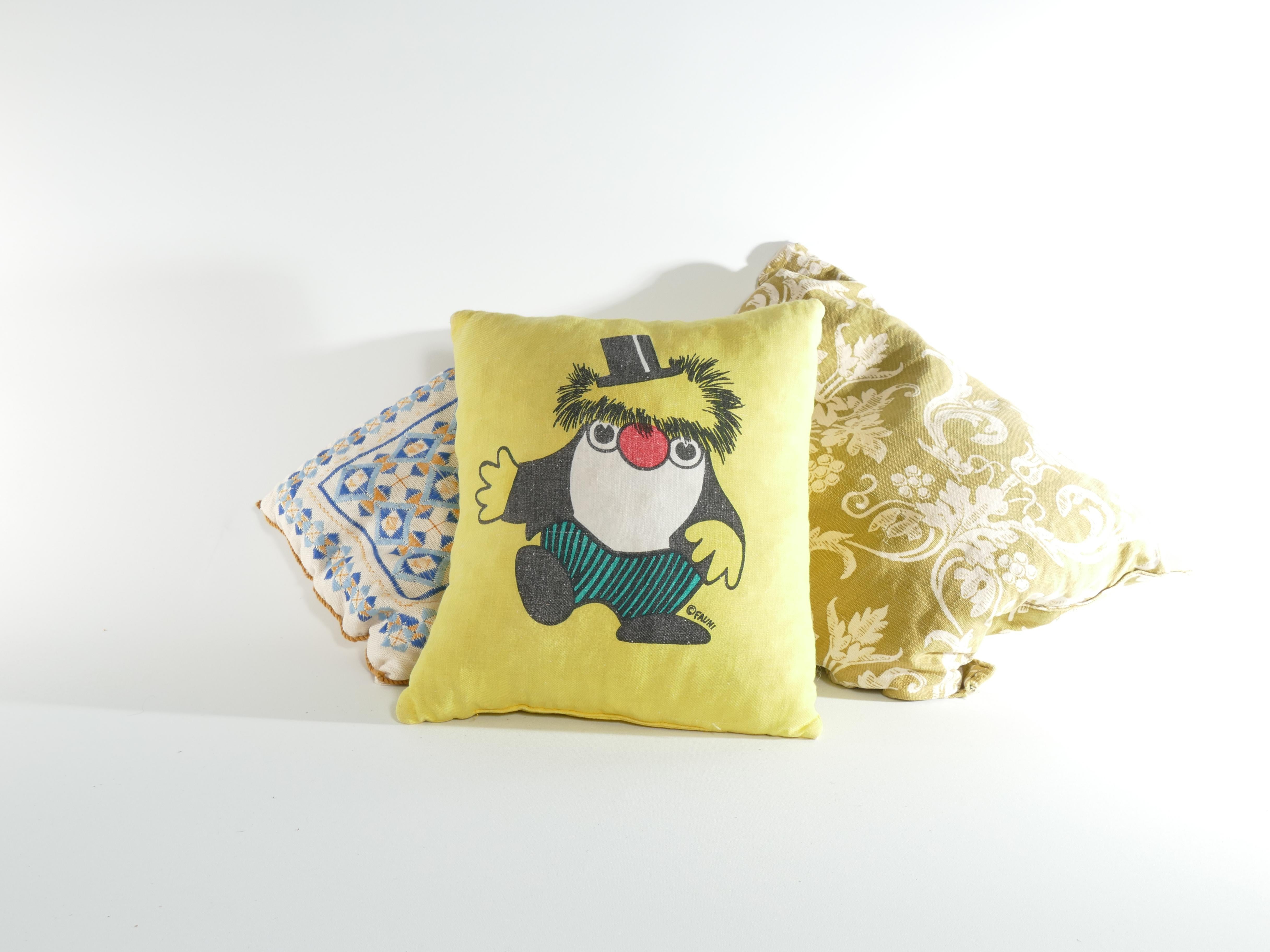 1970’s Atelier Fauni Yellow  Pillow Depicting Mr Edward the Business Troll  For Sale 3