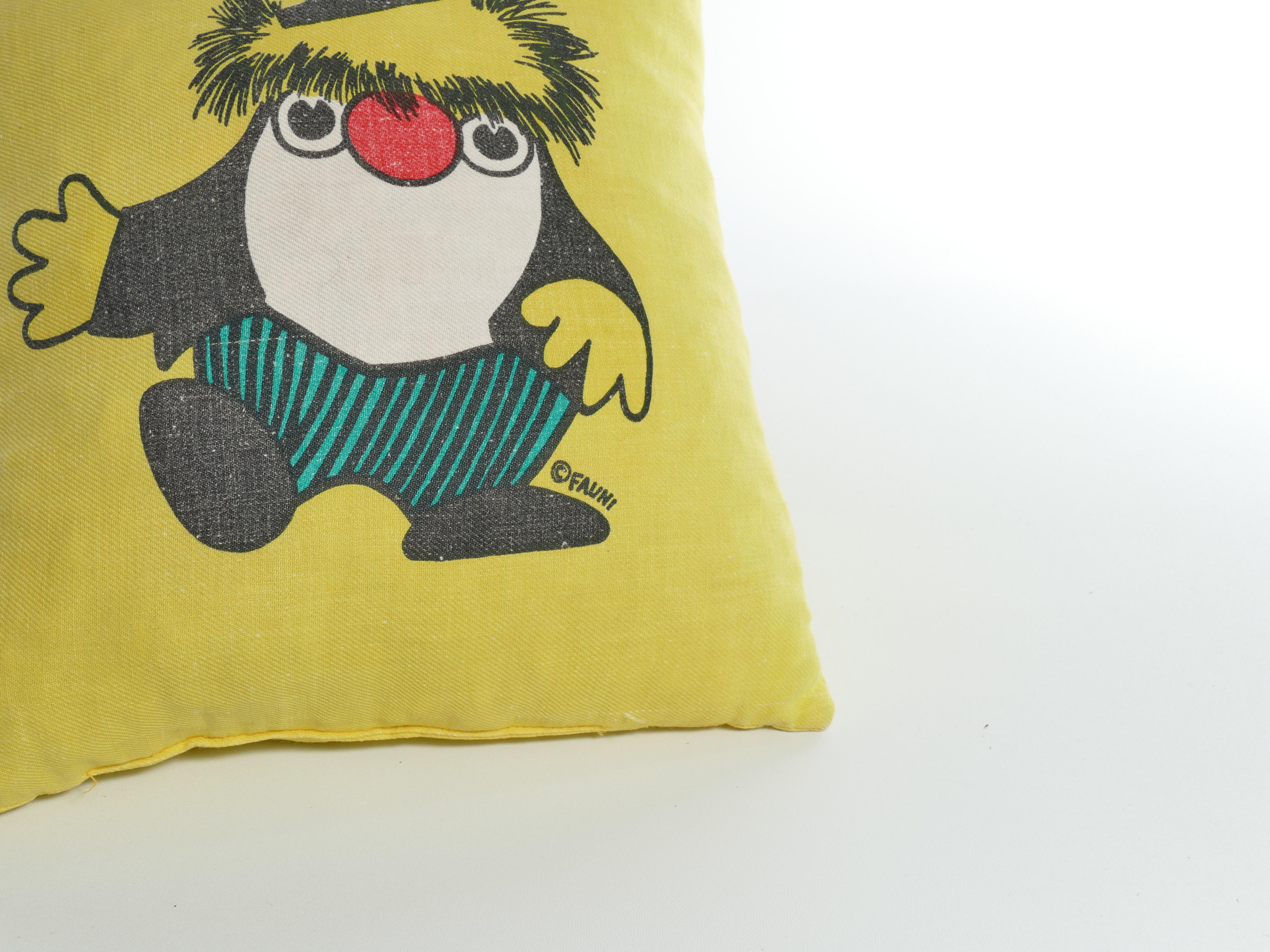 1970’s Atelier Fauni Yellow  Pillow Depicting Mr Edward the Business Troll  For Sale 6