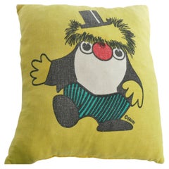 1970’s Atelier Fauni Yellow  Pillow Depicting Mr Edward the Business Troll 