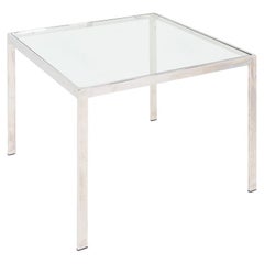 1970s Attr. Jacob Epstein Cumberland Stainless Steel & Glass Coffee / End Table