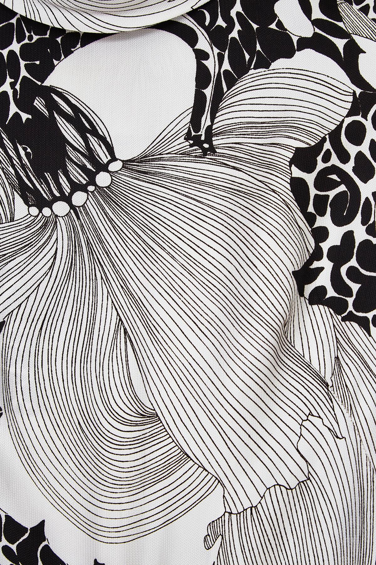 1970 Aubrey Beardsley Inspired Monochrome Print Jumpsuit (combinaison) Pour femmes en vente