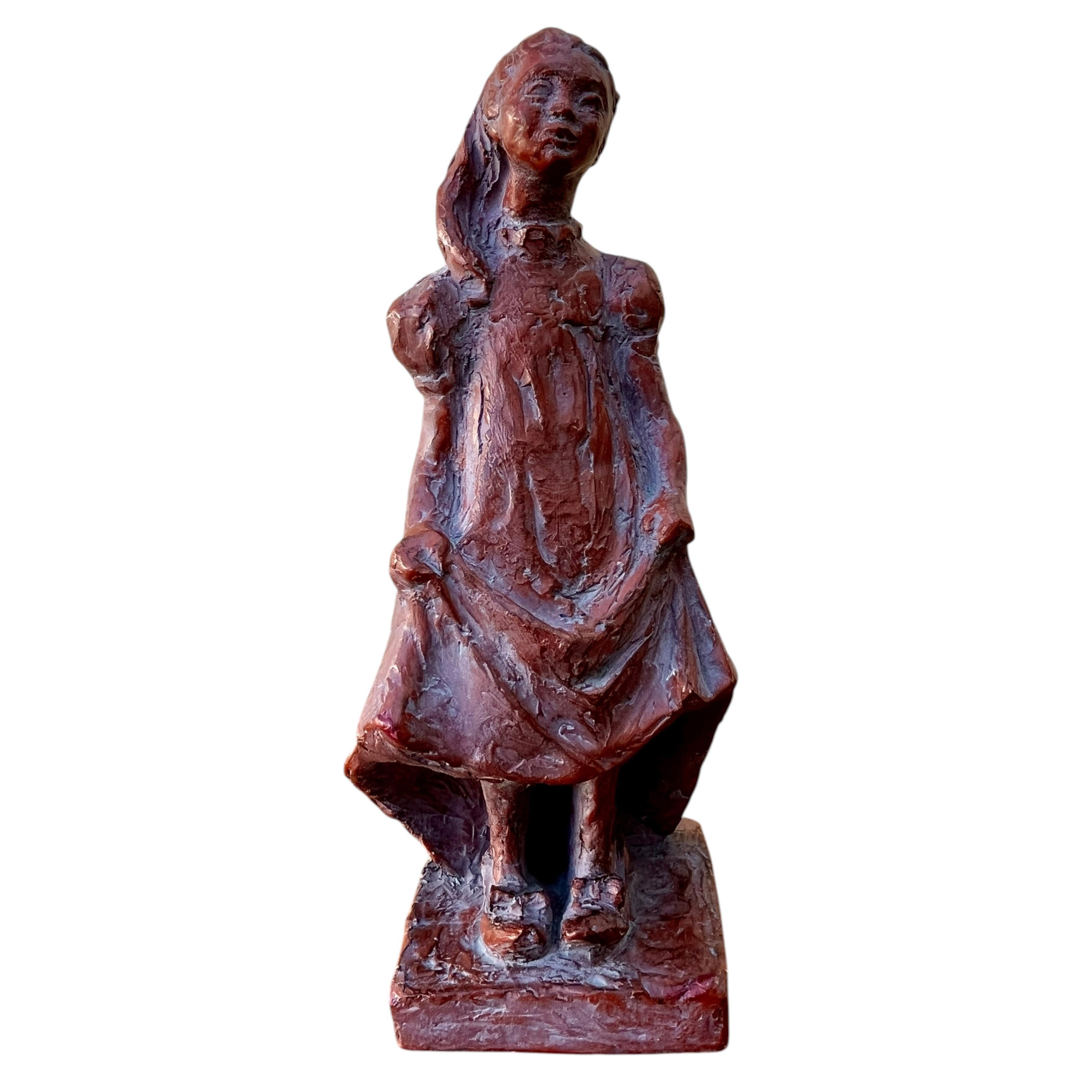 1970s Austin Production "Dress up Girl" Brutalist Sculpture. For Sale