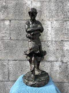 1970s Austin Production "Uttermost Welcome Home" Patinated Resin Sculpture.