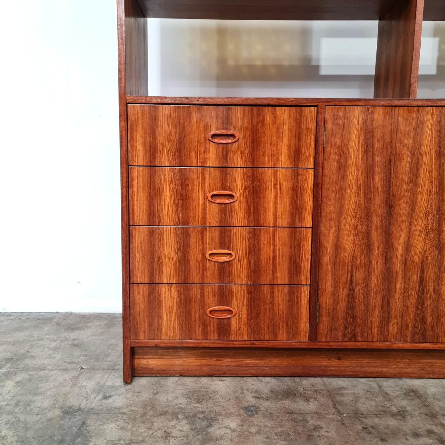 Late 20th Century 1970's Australian Teak Room Divider / Bookshelf