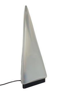 1970s AV Mazzega Vetro Murano Design Italiano Grande Lampada da Tavolo