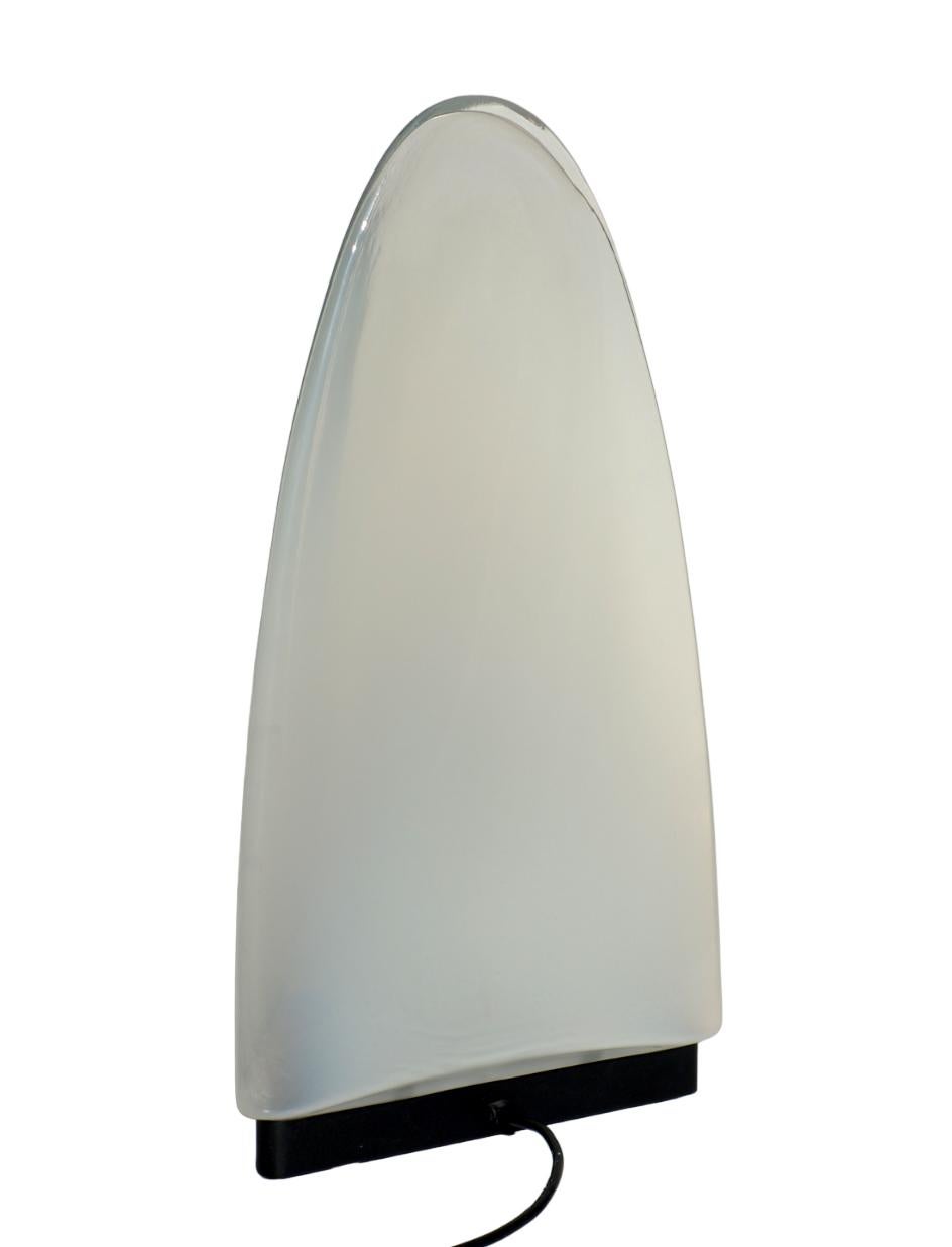 Space Age 1970s AV Mazzega Vetro Murano Design Italiano Grande Lampada da Tavolo in vendita