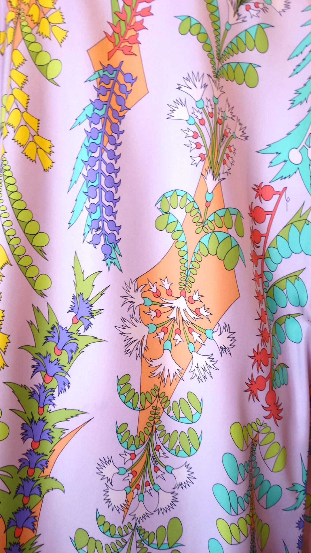 1970s Averardo Bessi Floral Silk Kaftan 1