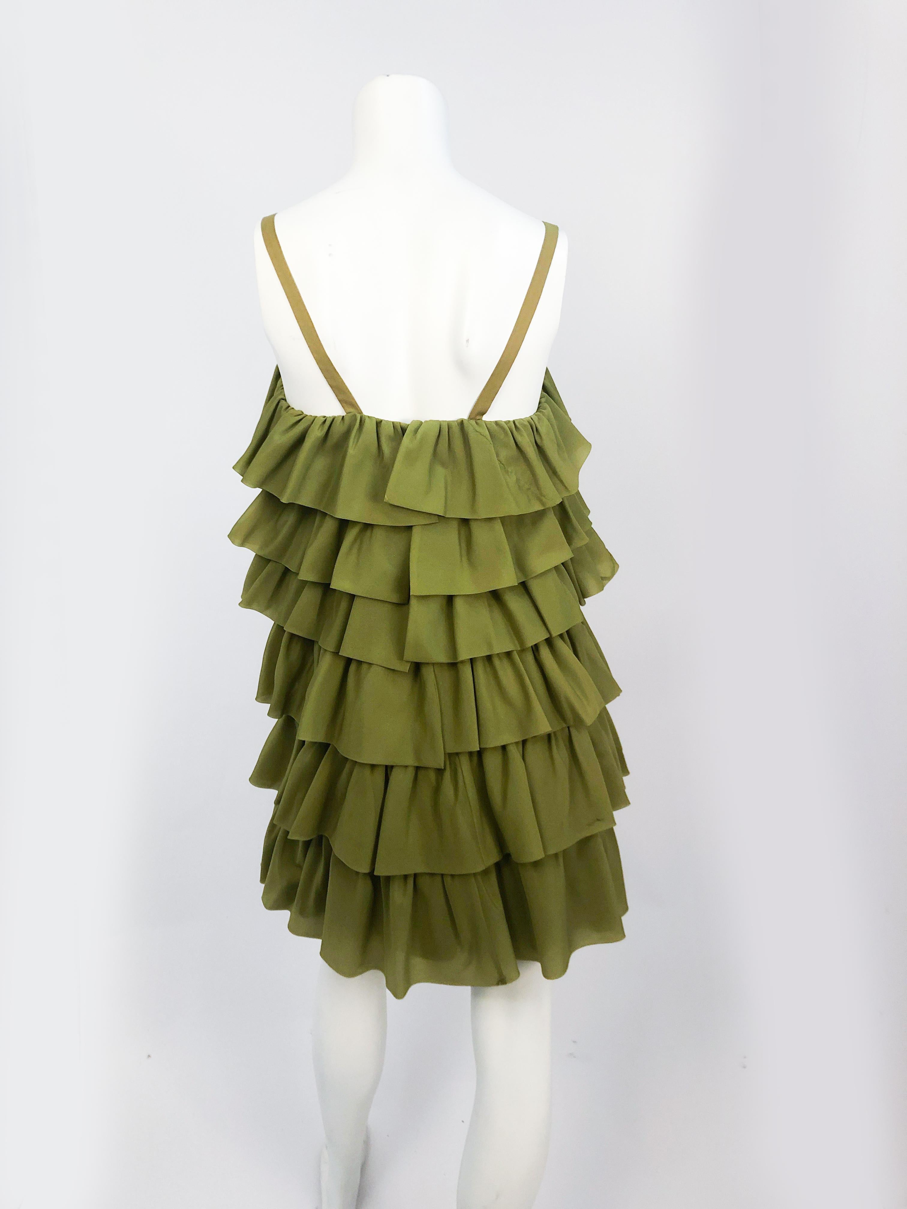 avocado green color dress