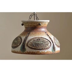 1970s Axella Stentoj Danish Studio Ceramic Pendant Light