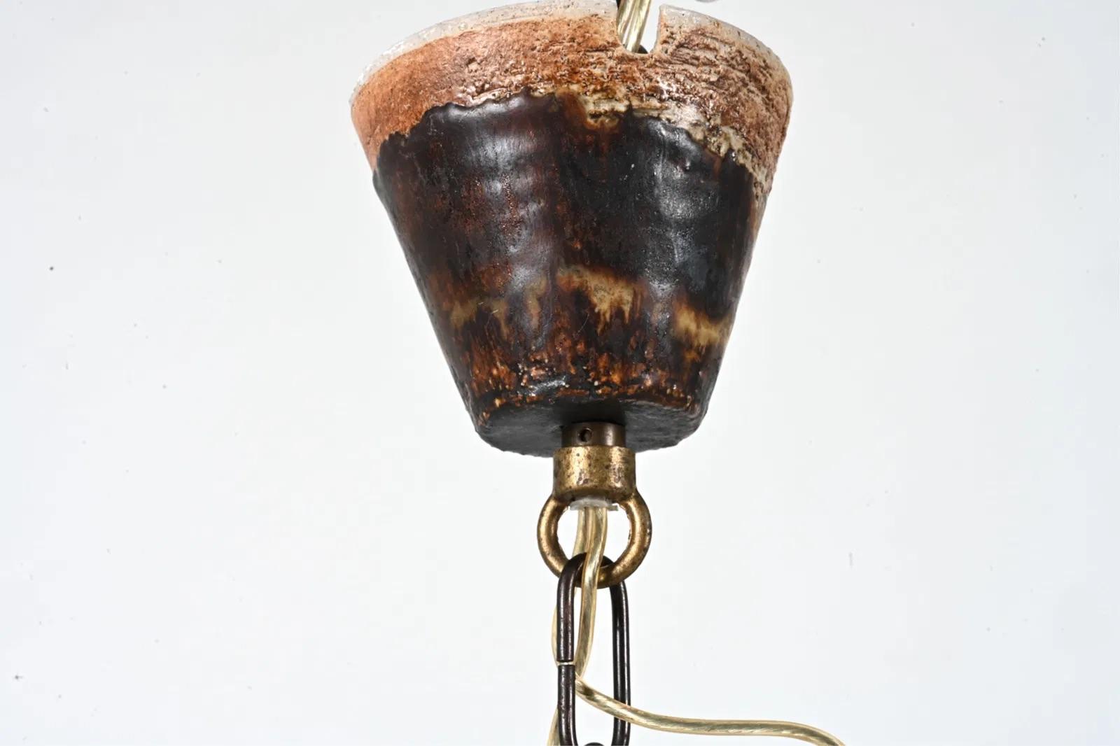 Danese Lampada a sospensione in ceramica di Studio danese Axella Stentoj del 1970 in vendita