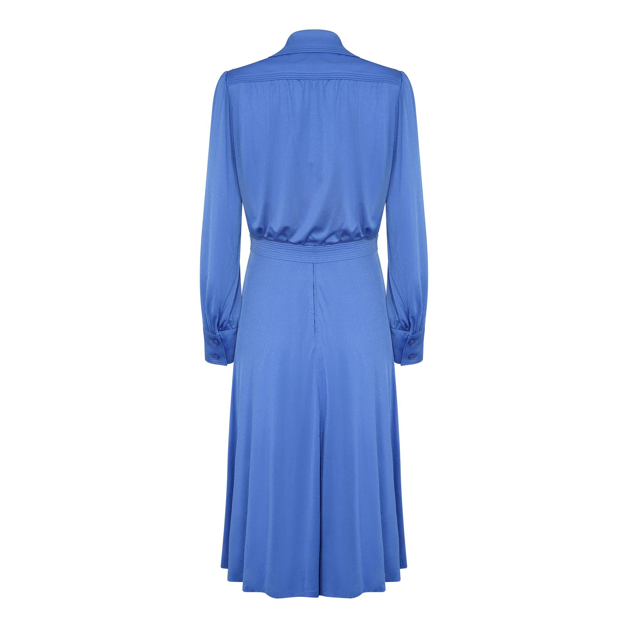azure blue dress